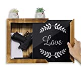 Concealment Shelf for Pistols Wall Safe, Hidden Gun Storage Furniture Cabinet Shelf, Secret Decor Wooden Handgun Box for Home, Dorm Indoor Picture Frame, Brown