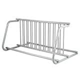 BestEquip 10 Holders Floor Bike Rack, 59' Length All-Steel Grid Bike Rack, 10-Bike Capacity Dual-Side Storage Stand for Garages Streets Yards Bike Events