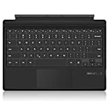 Tomsenn Surface Pro 6 / Surface Pro 5 (Pro 2017) / Pro 4 / Pro 3 Type Cover, Lightweight Slim Wireless Bluetooth Keyboard Two Button Trackpad Built-in Rechargeable Battery, Gray