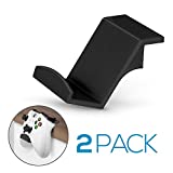 Game Controller Desktop Stand Holder (2 Pack) for XBOX ONE 360 SWITCH PS4 STEAM PC NINTENDO, Universal Gamepad Accessories - No screws, Stick on, Black By Brainwavz