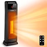 GiveBest Space Heater for Large Room , 24' Ceramic Tower Heater with Remote Control 1H to 8H Timer ETL Certified Digital Oscillating Heater with Overheat Protection Tip-Over Switch for Indoor Use