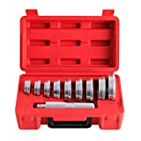 Orion Motor Tech 10pcs Bearing Race and Seal Bushing Driver Install Set 9 Discs Collar Axle Housing with Carrying Case Master/Universal Aluminum Bush Drive Seal Kit for Automotive Wheel Bearings