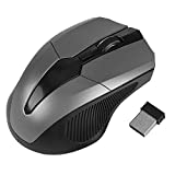 Wireless Optical Mouse for PC Computer Laptop,800-1600 DPI 6 Key Gaming Mouse with USB Receiver,Support indows2000/XP/Vista/Linux/7/ and MAC Operating System(Gray)