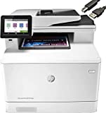 HP Color Laserjet Pro Multifunction M479fdw Wireless Laser Printer, Print Scan Copy Fax, Automatic 2-Sided Printing, 28 ppm, 250-sheet, 512MB, Compatible with Alexa, Bundle with JAWFOAL Printer Cable