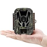 JOH Mini Trail Camera, 24MP 1080P Game Camera with Super Night Vision Motion Activated, IP65 Waterproof Hunting Camera, 120° Wide Angle Wildlife Hunting Deer Cam
