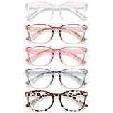 WinToo Blue Light Blocking Glasses, Computer Reading/Gaming/TV Glasses for Men Women, Anti Eyestrain UV Glare (5Pair/1Pair)