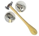 11 Inch Chasing Hammer With Convex Steel Head, And Bulb Shaped Handle