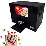 TZ® 3D Nail Printer Machine,Intelligent Digital Nail Printing Machine,Nail Art Printer Machine Touch Screen for Nail,Flower with Nail Polish,2 Free Ink cartridges (110V/60HZ, Black)