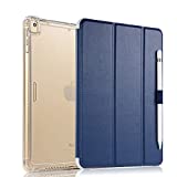 Valkit iPad Pro 11 Case 2018 (1st Gen, Old Model), Support Apple Pencil Charging, Protective Smart Folio Stand Cases with Auto Sleep/Wake for Apple iPad Pro 11 Inch 2018, Navy Blue