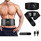 ABS Stimulator Muscle Toning Training Belt, Muscle Toner Waist Trimmer Equipment for Men Women, Abs Fitness Belt Workout Rechargeable Abs Muscle Training Gear