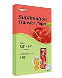 Stampcolour Sublimation Paper 8.5x14 Inches 130 Sheets Heat Transfer Paper for Any Epson HP Canon Sawgrass Inkjet Printer With Sublimation Ink for Sublimation Tumbler Blank,T-Shirts,DIY 125gsm