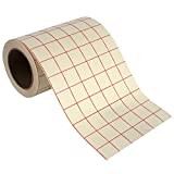 Angel Crafts Transfer Paper Tape: Craft Transfer Tape for Vinyl Application with Red Grid Lines - Self Adhesive Roll Compatible with Cricut, Silhouette Cameo - 6 Inch by 50 Feet