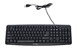 Verbatim Slimline Full Size Wired Keyboard USB Plug-and-Play Compatible with PC, Laptop - Frustration Free Packaging Black