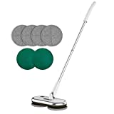 GOBOT Electric Mop with Motorized Dual Spin Mopheads, Lightweight & Rechargeable,4 Microfiber Pads & 2 Floor Scrubber Pads, Cleaning & Waxing for Laminate/Hardwood Floor/Bathroom Wall/Window/Tile