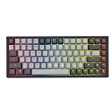 YUNZII KC84 84 Keys Hot Swappable Wired Mechanical Keyboard with PBT Dye-subbed Keycaps, Programmable, RGB,NKRO,Type-C Cable for Win/Mac/Gaming/Typist (Gateron Red Switch, Black)