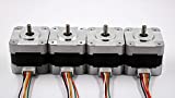 4pcs Nema 17 Stepper Motor 2A 45Ncm (63.7oz.in) 40mm Length for 3D Printer/CNC Machine/Robotics