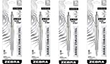 Zebra 29411 F-701 Ballpoint Stainless Steel Retractable Pen, Fine Point, 0.8mm, Black Ink (4)