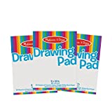 Melissa & Doug Drawing Paper Pad (9 x 12 inches) - 50 Sheets, 3-Pack - Kids Drawing Paper Pad, Coloring Art Pads For Kids, Toddler Sketch Pads For Ages 3+