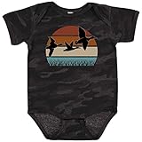 inktastic Duck Hunting Retro Sunset Hunter Baby Bodysuit 12 Months Storm Camo 37d0e