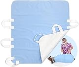Atcha Ba Positioning Bed Pad with Handles, Incontinence Patient Lift for Home and Hospital Use, Waterproof, Reusable and Washable Bed Pads, Durable and Comfortable, 34 x 36 Inches, Blue, Pack of 1
