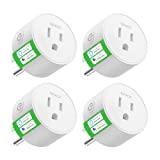 Smart Plug GNCC, Alexa Smart Plugs That Work with Alexa and Google Home, Smart Life Plugs Smart Outlet with WiFi Remote Control and Timer Function 2.4GHz Wi-Fi Only 4Packs Thanks Giving gife