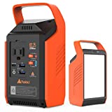 Takki 83Wh Portable Power Station, Solar Generator Power Bank with AC Outlet Peak 120W Battery Backup Camping Lights for Camping, Home Use, Laptops, Fan, School, Road Trip, Emergency, Gifts