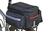 Bushwhacker® Mesa Trunk Bag Black - w/ Rear Light Clip Attachment & Reflective Trim - Bicycle Trunk Bag Cycling Rack Pack Bike Rear Bag Frame Accessories Behind Seat Pannier Grocery