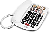 SMPL Hands-Free Dial Photo Memory Corded Phone, One-Touch Dialing, Large Buttons, Flashing Alerts, Durable, Perfect for Seniors, Alzheimer's, Dementia, Hearing Impaired