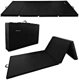 BalanceFrom GoGym All-Purpose 4'x10'x2' Extra Thick High Density Anti-Tear Gymnastics Gym Folding Exercise Aerobics Mats (Black)
