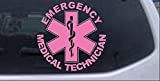 Rad Dezigns Emergency Medical Technician EMT Military Car or Truck Window Laptop Decal Sticker - Pink 4in X 4in