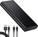 EASYLONGER 100W Laptop Portable Charger, 26800mAh USB C PD Power Bank, External Battery Pack with Dual Quick Charge 3.0 Ports, Fast Charging for Laptops, Tablet, iPhone, Samsung, HP, Dell and More
