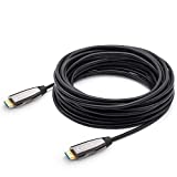 DELONG Fiber Optic HDMI Cable 50ft, Long HDMI Cord Support 4K 60Hz UHD/HDR/HDTV/3D IMAX/Dolby Vision,Compatible with AV Receiver,4K Projector, UHD TV,PS4 Pro,Xbox etc.(100ft/50ft/30ft Optional) 15m