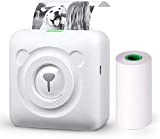 MUNBYN Portable Bear Pocket Printer, Mini Bluetooth Thermal Printer Instantly Printing Photos Labels Receipts Compatible with Android iOS Windows for Kids Planner to-do Lists