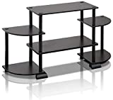 Furinno Turn-N-Tube Rounded Corner TV Entertainment Center, Espresso/Black
