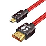 ANNNWZZD Micro HDMI to HDMI Cable 4k 60Hz for GoPro Hero 7 Black Hero 5 4 6, Raspberry Pi 4, Sony A6000 A6300 Camera, Nikon B500, Lenovo Yoga 3 Pro, Yoga 710 (10ft/10FT)