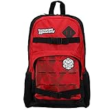 Dungeons & Dragons Role Play Game Red & Black Skate Strap Laptop Backpack