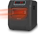Electric Space Heater with Remote - 1000W/1500W Adjustable Thermostat Room Heater with 6 Infrared Fast Heating Elements, 12 Hr Timer, Black, 13.58 x 11.42 x 15.16 inches (AHGUS-SL-HT1198N)
