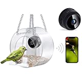 Smart Bird Feeder with Camera, Hummingbird Feeder Camera HD 1080P Night-Version Video Wireless WiFi Camera, Outdoor Bird Buddy Watching Camera Bird Clear Window House