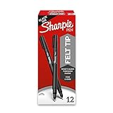 SHARPIE Felt Tip Pens, Fine Point (0.4mm), Black, 12 Count