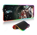 Gaming Mouse Pads Final Fantasy Anime RGB Gaming Mouse Pad Led Extra Large Extended Soft Mouse Mat for Laptop Computer Table Pad XXL 35.4x15.7Inch