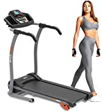 Hurtle Electric Folding Treadmill Exercise Machine - Smart Compact Digital Fitness Treadmill Workout Trainer w/Bluetooth App Sync, Manual Incline Adjustment, for Walking, Running, Gym HURTRD18
