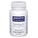 Pure Encapsulations Synergy K | Supplement with Vitamin K1, K2, and D3 to Support Bones, Blood Vessels, Vascular Elasticity, and Calcium Utilization* | 120 Capsules