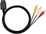 Suncala 6FT AV TV RCA Video Cord Cable for Game Cube Nintendo 64 N64 NGC SNES SFC (1Pack)