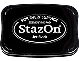 Tsukineko SZ000031 Full-Size StazOn Multi-Surface Inkpad, Jet Black