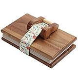 Large Wooden Flower Press - Flower Preservation Kit Complete with Adjustable Strap, Absorbent Board and Blotting Paper for Flower Press - Beautiful Heirloom Herbarium Press