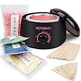 Wax Warmer Kit, KOTAMU Hair Removal Waxing Kit with 4 Hard Wax Beans Target for Bikini Brazilian Full Body Face Facial Eyebrows Legs Armpit, Painless At Home Wax Kit for Women and Men