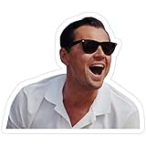 MrMint Stickers The Wolf of Wall Street - Laughing Sticker Laptop Decals (3 Pcs/Pack) 3x4 Inch