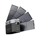 EF ECOFLOW Solar Generator DELTA Max (2000) 2016Wh with 4 X 160W Solar Panel, 6 X 2400W (5000W Surge) AC Outlets, Portable Power Station for Home Backup Outdoors Camping RV Emergency