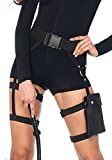 Leg Avenue Women's Multi Strap Garter Pocket Utility Belt Costume Accessory, Utility Belt Black, One Size US