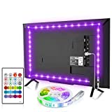BASON LIGHTING TV Backlight, 8.2ft TV Light Strip for 32-58 inch TV/Monitor Backlight, SMD 5050 USB LED Light Strip with Remote, RGB 4096 DIY Colors TV LED for Gaming Lights, Ambient Lighting Kit.